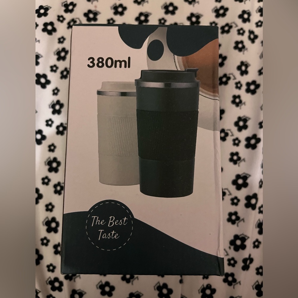 380ml Insulated Travel Mug Set - Black 🥤